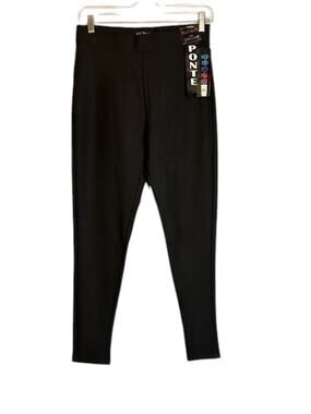 Kay Unger Women’s Black Ponte Stretch Classic Legging Pants Size Medium